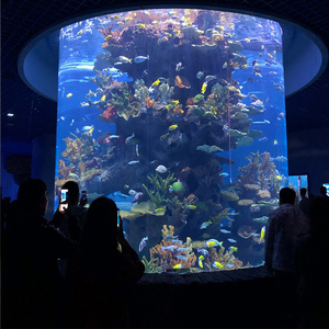 Approvisionnement d'usine en gros <span class=keywords><strong>pas</strong></span> <span class=keywords><strong>cher</strong></span> grands nouveaux matériaux décoration de réservoir d'<span class=keywords><strong>aquarium</strong></span> cylindrique - Product Image 4