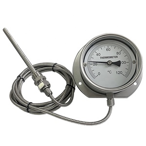 Thép không gỉ 4 inch lưỡng kim lò Nhiệt kế với mặt bích - Product Image 2