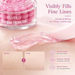 Crème hydratante anti-<span class=keywords><strong>rides</strong></span> à billes roses encapsulées, gel hydratant pour le visage, marque privée, soin repulpant, vente en gros - Product Image 3