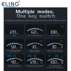 Compteur de vitesse GPS tête haute ELING MPH KM/H Écran LED Longitude <span class=keywords><strong>Latitude</strong></span> avec alarme de survitesse à 3 niveaux pour tous - Product Image 6