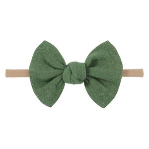 Новинка Европейская и американская детская нейлоновая лента для волос с бантом простая и мягкая эластичная тканевая повязка на голову Детские аксессуары для волос - Product Image 6