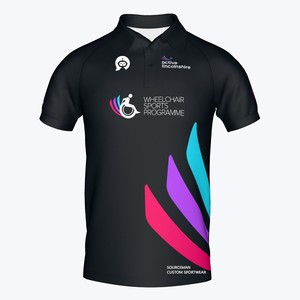 T-shirt polo pour homme à manches courtes, personnalisé, sublimé, en polyester, à séchage rapide, coupe ajustée, design personnalisé, avec logo - Product Image 1