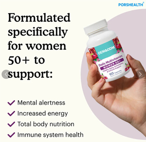 2025 Fabriekshit: Multivitamine voor vrouwen vanaf 50 jaar - Verhoogde energie, totale lichaamsvoeding, immuunsysteem, gezondheid, spijsvertering - Product Image 2