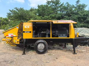 Bomba de Concreto Pequeña Sany Diésel 90% Nueva, Modelo HBT60C 110KW 2023, Remolque Móvil, Componentes Principales Incluidos, Productividad de 70m/H - Product Image 2