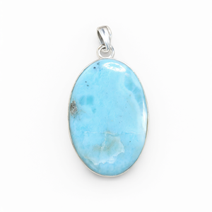 Colgante de larimar en plata alemana - joyería de cristal/gema, regalo para el Día de la Madre/cumpleaños/compromiso/boda/aniversario - Product Image 2