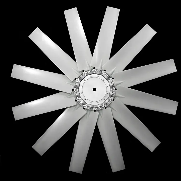 12葉ナイロン調節可能なファンブレード冷却塔ファンブレードコンデンサー用軸流ファン