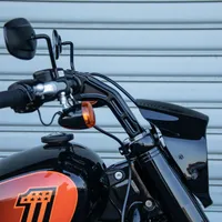 Pengangkat Stang yang Dapat Disesuaikan 6 hingga 12 Inci dengan Pullback 2,5 Inci untuk Softail 2018-Keatas dengan Pengukur Digital