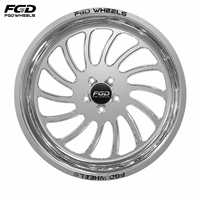 Vente Flash Jantes Forgées Noir Brillant avec Accents Argentés Multi-Rayons 5 Trous 20 22 24 26 28 30 Pouces 5x127 5x139.7
