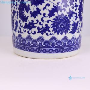 RXDA01-B Jingdezhen a prezzi accessibili porcellanato blu e bianco con motivo di loto intrecciato <span class=keywords><strong>in</strong></span> <span class=keywords><strong>ceramica</strong></span> porta <span class=keywords><strong>portaombrelli</strong></span> - Product Image 4