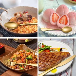 Nhà Máy Giá Thân Thiện Với Môi 24Pcs Thép Không Gỉ Muỗng Dao Nĩa <span class=keywords><strong>Flatware</strong></span> Set Tái Sử Dụng Cổ Điển Cho Đảng Nhà Sử Dụng - Product Image 4