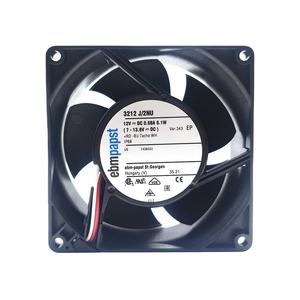 Ventilador Axial ebmpapst 3212J 92x38mm 12V DC 8.1W 6A 76.5CFM 6000RPM con Rodamiento de Bolas para Gabinete de Inversor, con Señal de Velocidad, 3212J/2NU-343 - Product Image 1