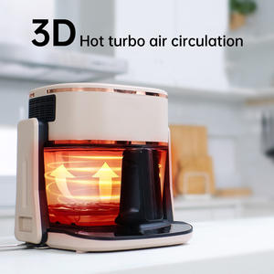 4 в 1 стеклянная воздушная фритюрница и сковорода для гриля для кухни, безмасличное здоровое приготовление, жарка, сковорода, выпечка, Многофункциональность, 180 ° флип - Product Image 5