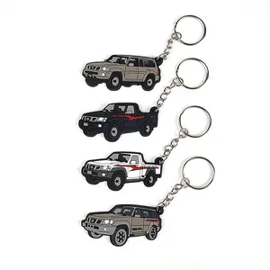 2D Rubber PVC Keychain Custom Key Chain With Company Name And Personal Name 2d soft pvc car shape keychain