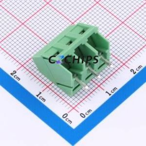 DB103-5.0-3P-GN-S Screw Terminal Block Through hole Component (THT),P=5mm Connector 1x3P 5mm Green Through Hole - Product Image 2