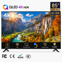Televisor Inteligente Android QLED 4K de 85 Pulgadas, Pantalla Grande para Cine en Casa, Ideal para Sala de Estar y Espacios de Entretenimiento