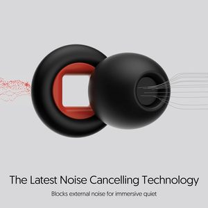 Bouchons d'oreilles en silicone personnalisés avec logo, tailles S, M, L, 3 paires, noirs, insonorisants, réduction du bruit, pour le sommeil et les soins de santé (vente en gros) - Product Image 2