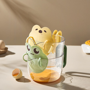 Cartoon Egg Strainer Cup With Handle Plastic Multipurpose Baking Tool For Egg Separation And Mixing - Product Image 3