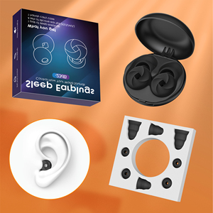 Tapones de Espuma para los Oídos Patentados, 4 Tamaños, Insonorizantes, Cancelación de Ruido, Reutilizables, Tapones de Silicona Antiruido para Dormir - Product Image 1