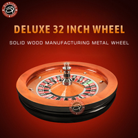 Roulette en bois simple 0 et Double 00 32 pouces, accessoires de table, vente directe en usine