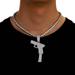 Colgante de Pistola Subfusil UZI para Hombre, Joyería Punk Hip Hop Cool Popular en el Medio Oriente - Product Image 4
