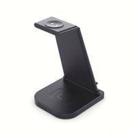 Support de chargeur sans fil 3 en 1 détachable - Station de charge rapide sans fil certifiée 15W pour AirPods Pro/ Watch/ iPhone