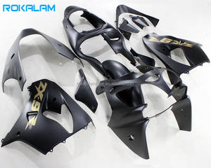 Carénage noir mat pour Kawasaki <span class=keywords><strong>Ninja</strong></span> ZX6R <span class=keywords><strong>2000</strong></span> 2001 2002 ZX-6R 00 01 02 ZX636 <span class=keywords><strong>636</strong></span>, carénage de moto de rechange - Product Image 1