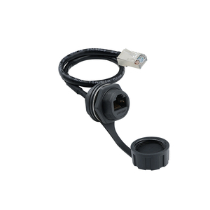 ตัวเชื่อมต่อ RJ45 แบบวงกลม ติดตั้งบนแผงวงจร ป้องกันน้ำ ชนิด C สำหรับสาย Cat5e Cat6a พร้อมสายต่อขยายและอะแดปเตอร์ - Product Image 3