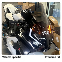 Plaque de masquage de rétroviseur de moto avec clignotants LED, kit aérodynamique de rétroviseurs pour modification de moto sportive pour CFMOTO 675SR 675SR-R