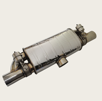 Vente en gros usine de pièces automobiles : Silencieux d'échappement en acier inoxydable en forme de T, 2,75 pouces, avec valve Valvetronic, sortie simple et entrée simple