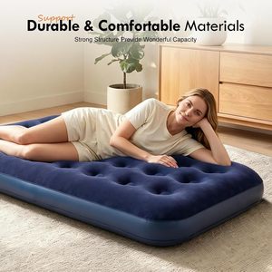 Colchón Inflable Portátil Plegable Impermeable de PVC con Revestimiento de Flocado para Camping, en Stock, Precio Bajo - Product Image 2