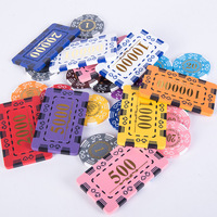Jetons de poker rectangulaires personnalisés de haute qualité, jetons de casino, jetons de poker Las Vegas, marqueurs de balle de golf, jetons de boisson avec logo personnalisé