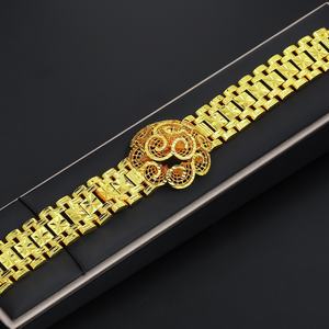 Bracelet chaîne de montre en laiton plaqué or 24 carats de luxe Jxx, bracelets à breloques tendance pour femmes - Product Image 4