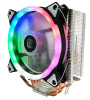 Refroidisseur de processeur supérieur pour ordinateur en cuivre, personnalisé OEM, TDP95W, pour PC de jeu, RGB 3PIN, roulement fluide, économique