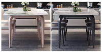 2025 meubles de salle à manger d'usine de design italien nouveau design moderne ensemble de salle à manger avec dessus en marbre table de luxe pour la vente en gros