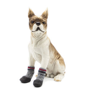 क्लासिक कपास पर्यावरण के अनुकूल धारीदार आउटडोर दाग प्रतिरोधी वाटरप्रूफ कुत्ते स्लॉक विरोधी पर्ची जूते कुत्तों के लिए आरामदायक मोजे - Product Image 5