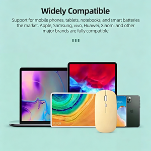Ratón Óptico Inalámbrico Silencioso, Diseño Mini 3D, Sin Sonido <span class=keywords><strong>de</strong></span> Clic, Compatible con PC, Laptop, iPad y Tablets, para Juegos y Uso en la Oficina - Product Image 5
