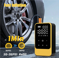 Compresseur d'air portable Peaktop 150 PSI avec double affichage numérique, lumière LED, pression préréglée et fonction mémoire pour gonflage de pneus