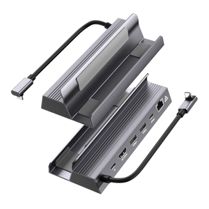 ULT-Unite แท่นวาง6พอร์ต USB C ฮับ PD100w <span class=keywords><strong>4K</strong></span> <span class=keywords><strong>120Hz</strong></span> USB 5Gbps RJ45 1000Mbps แท่นวางสตีม - Product Image 5