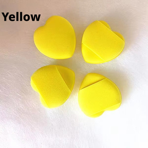 Mini piumino a forma di cuore, senza lattice, bifacciale, per uso a secco e a umido, per <span class=keywords><strong>ombretto</strong></span>, illuminante e correttore - Product Image 3