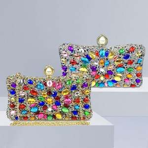 शादी की ब्राइडल प्रोम गैंडा महिलाओं को क्रिस्टल क्लच शाम बैग - Product Image 2