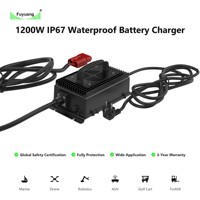 Chargeur intelligent étanche IP67 1200W pour chariots de golf et AGV, batteries Li-ion/plomb-acide 12V-108V, CAN Bus & RS485, charge rapide