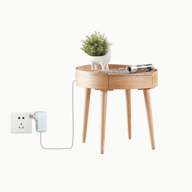 OEM Factory Best Price Multi-Function Smart Coffee Table Speaker Desk Wireless Bluetooth Dual Speaker System Wood Home Furniture