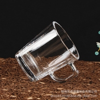 Ensemble de tasses en verre résistant à la chaleur, écologiques et de haute qualité, design moderne, six pièces, pour la maison, le salon, pour l'eau/les jus, ensemble de bijoux