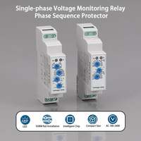 Relais de surveillance de tension monophasé CNTD CDV6-216M DPDT / Protecteur de séquence de phase AC/DC 85-270V 16A IP20 Protection époxy