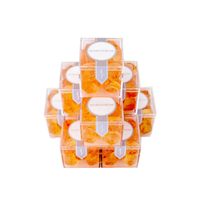 Boîte à noix en acrylique transparente, emballage personnalisé pour bonbons de mariage, boîte carrée élégante pour fruits secs