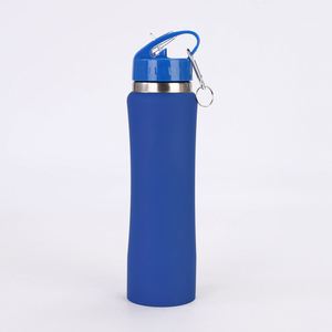 Bouteille d'eau isotherme pour le cyclisme et la randonnée en plein air, 600 ml, 750 ml, en acier inoxydable 304, avec bouchon à paille et mousqueton - Product Image 1