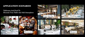 <span class=keywords><strong>Vajilla</strong></span> Comercial de Porcelana <span class=keywords><strong>para</strong></span> Hotel y Restaurante, Platos y Tazones de Cerámica Personalizados con Borde Festoneado de 6/12 Pulgadas - Product Image 6