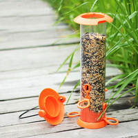 Mangeoire automatique en métal pour oiseaux Mangeoire à noix suspendue pour oiseaux sauvages Mangeoire à oiseaux suspendue pour jardin extérieur