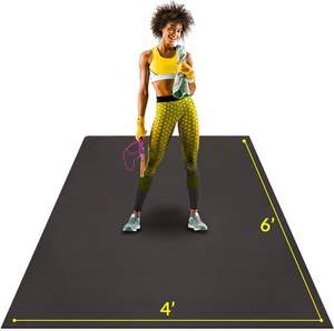 Tapete de Ejercicio Cuadrado Moderno de PVC Resistente al Agua de 6'x6' y 7mm de Grosor para Yoga y Gimnasio con Color y Logotipo Personalizados - Product Image 1