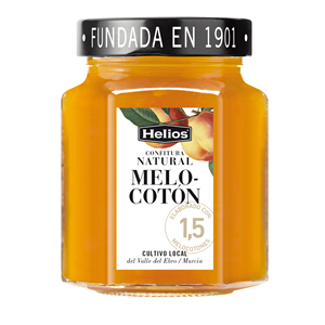 Confiture de pêches naturelle Helios 330G, fabriquée avec des pêches locales du vallée d'Ebro, Murcia - Product Image 1